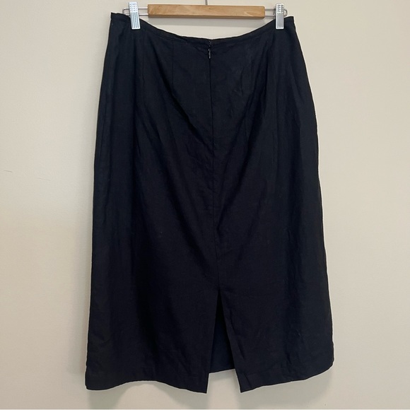 Richard Malcolm Art to Wear Folk Art Embroidered Beaded Linen Blend Skirt - Picture 6 of 12